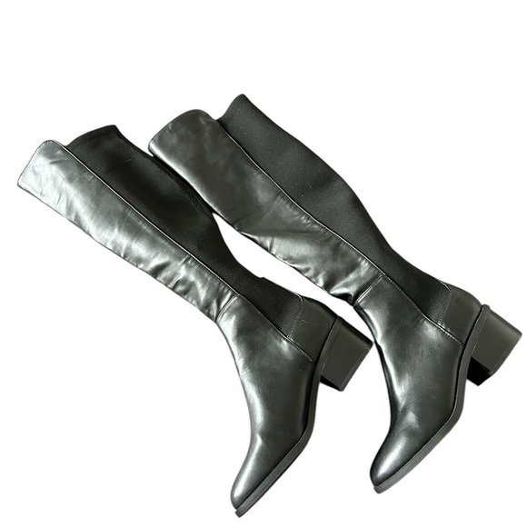 Steve Madden black faux leather over the knee boots SZ 7 - Picture 1 of 5